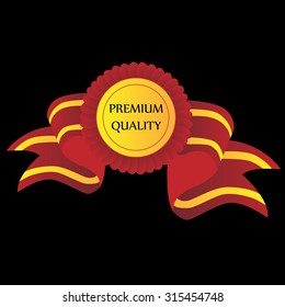 Premium Quality Button Red On Black Stock Vector (Royalty Free ...