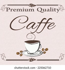 premium quality caffe background with on vector illustration
