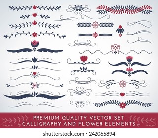 Premium Quality Calligraphic And Floral Dividers