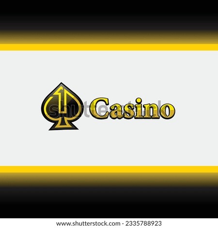 Premium Quality Casino Logo Design Template - One Casino ,Spade ,Dice,Jack and Roulette - gambling game logo