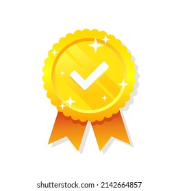 Premium quality. Certificate symbol. Vector illustration