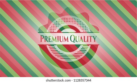 Premium Quality christmas colors style emblem.