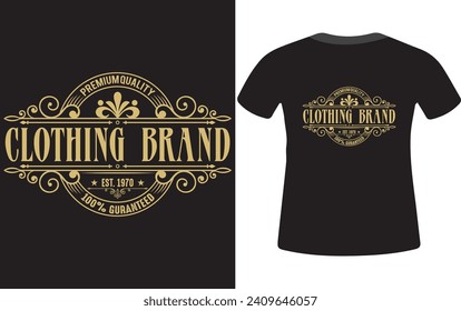 Premium quality clothing brand vintage design svg