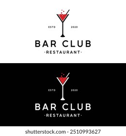 Premium quality cocktail alcohol drink logo in vintage style. Logo for bar, restaurant, pub, business, badge.