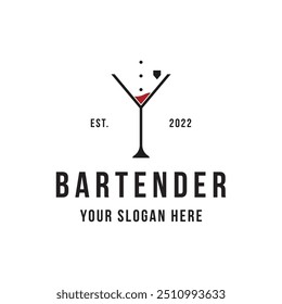 Premium quality cocktail alcohol drink logo in vintage style. Logo for bar, restaurant, pub, business, badge.