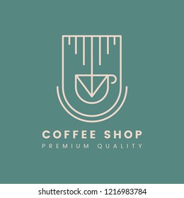 Premium quality coffee shop logo vector