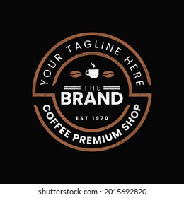 Premium quality Coffee vintage logo