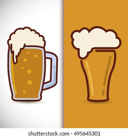 premium quality cold beer vector illustration design