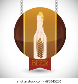 premium quality craft brew beer vector illustration design