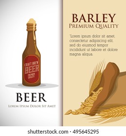 premium quality craft brew beer vector illustration design