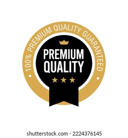 Premium Quality Crown and 3 stars badge Flat gold and black logo