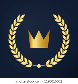 Vector de iconos de la corona de calidad superior
