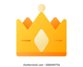 corona de calidad superior icono aislado único con estilo suave