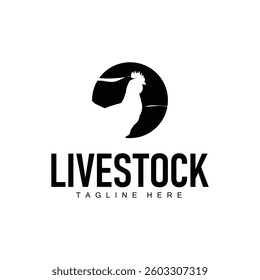 premium quality design concept chicken logo symbol farm and livestock vintage retro simple