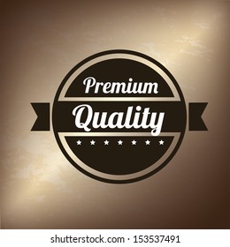 premium quality design over bronze background vector illustration   