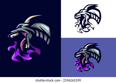 premium quality dragon mascot logo image