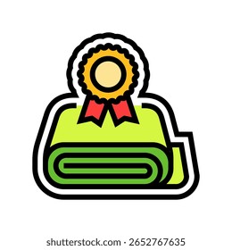 premium quality fabric color icon vector. premium quality fabric sign. isolated symbol illustration
