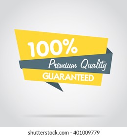 Premium quality flat abstract isolated vector banner. Special offer badge with premium quality advertisement offer. Market offer badge or promo label.