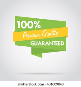 Premium quality flat abstract isolated vector banner. Special offer badge with premium quality advertisement offer. Market offer badge or promo label.