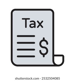 Premium quality flat icon of tax record is now available to use