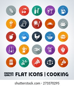 Premium Quality Flat Kitchen And Cooking Icons