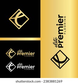 Premium Quality Flooring Logo - Creative Letter e logo design idea for flooring business and others. 