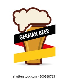 premium quality german beer vector illustration design