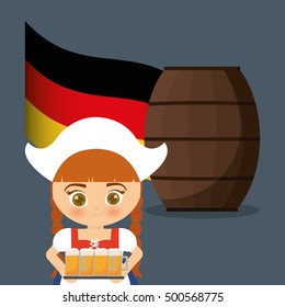 premium quality german beer vector illustration design