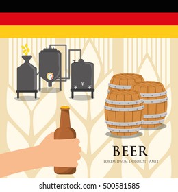 premium quality german beer vector illustration design