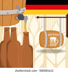 premium quality german beer vector illustration design