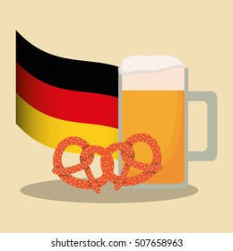 premium quality german beer vector illustration design