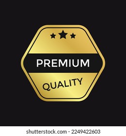 premium quality gold badge label