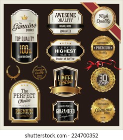 Premium quality gold and brown medal collection