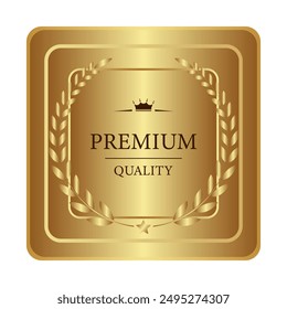 Premium quality gold coins isolated on white background. Elegant stamp vector design