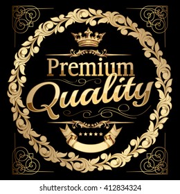 Premium quality gold emblem