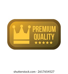 premium quality gold emblem design illustration.