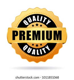 Premium quality gold vector medal illustration isolated on white background
