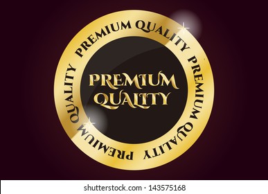 Etiqueta de oro de calidad superior