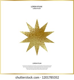 Premium quality golden label Gold sign. Gold postal stamp and postmark