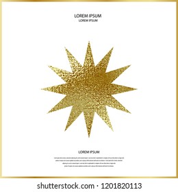 Premium quality golden label Gold sign. Gold postal stamp and postmark