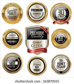 Premium quality golden labels