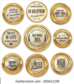 Premium quality golden metal badges 