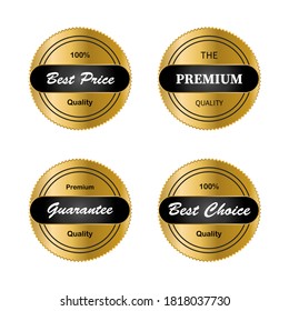 Premium quality golden retro label