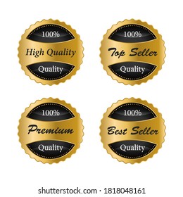 Premium quality golden retro label