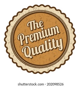 The premium quality grunge rubber stamp on white background, vector illustration