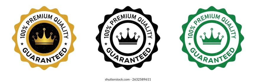 Premium Quality Guarantee Badge Icon Label Design