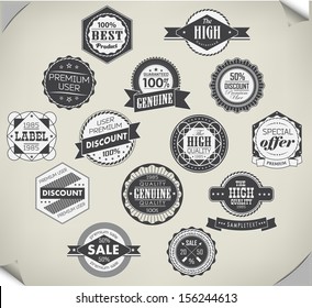 Premium Quality, Guarantee and sale Labels/ vector