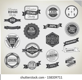 Premium Quality, Guarantee and sale Labels// typography design