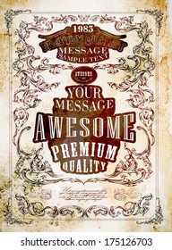 Premium Quality, Guarantee  typography design