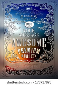 Premium Quality, Guarantee  typography design